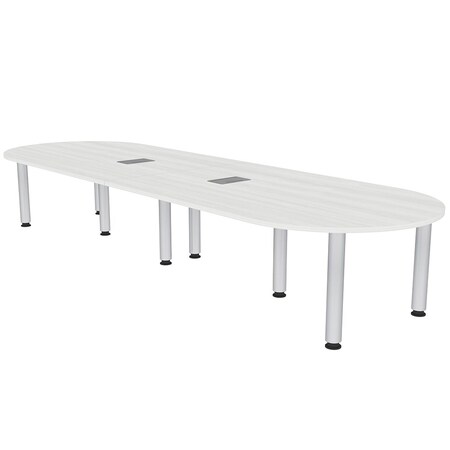 Skutchi Designs 45 in W, 120 in L, 29 in H, Engineered Wood Top, White H-RAC-46119PT-WC-EL